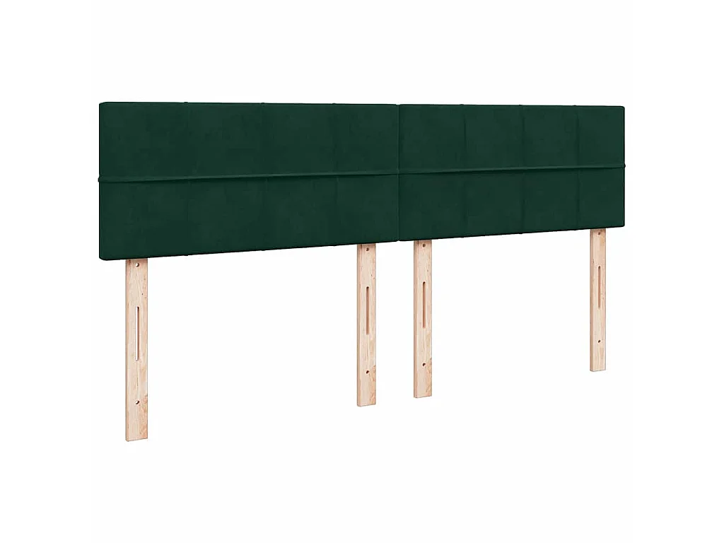 Boxspring met matras fluweel donkergroen 200x200 cm
