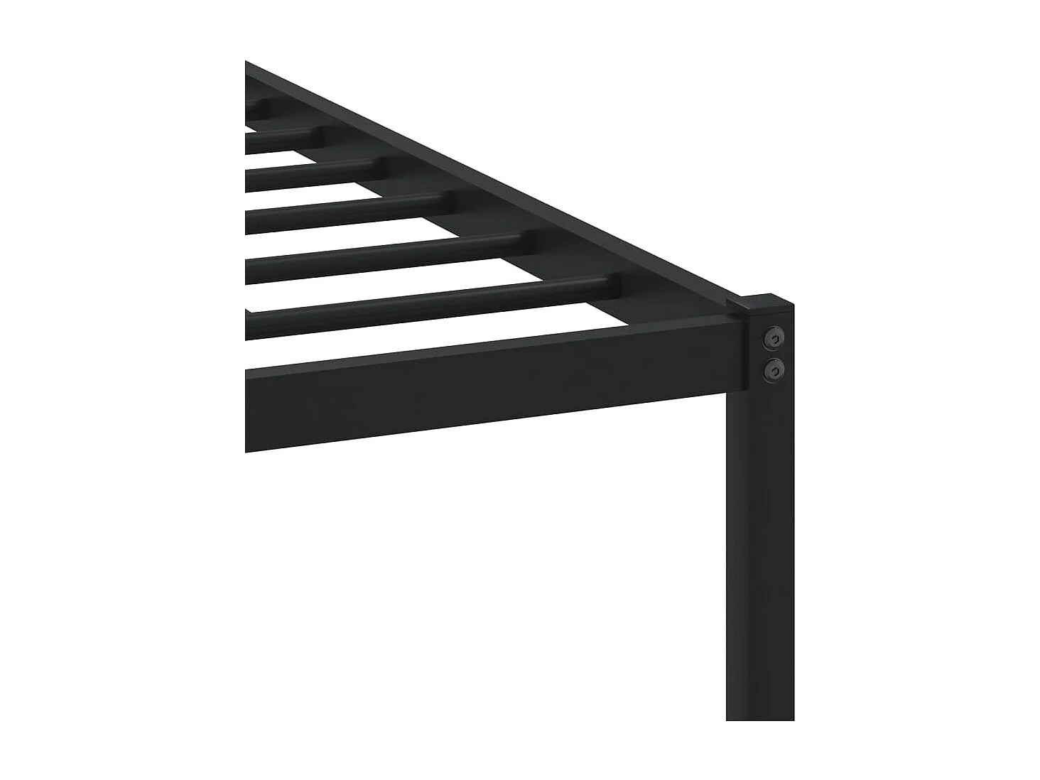 Cadre de lit en métal sans matelas chêne fumé 90x190 cm