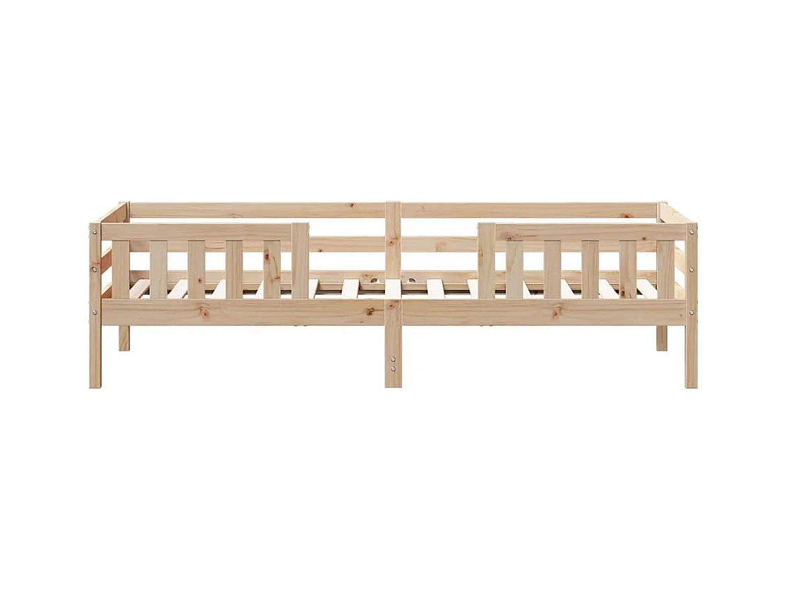 Estructura de cama sin colchón madera maciza de pino 90x200 cm