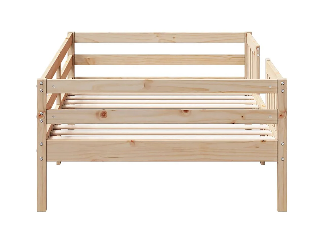 Estructura de cama sin colchón madera maciza de pino 90x200 cm