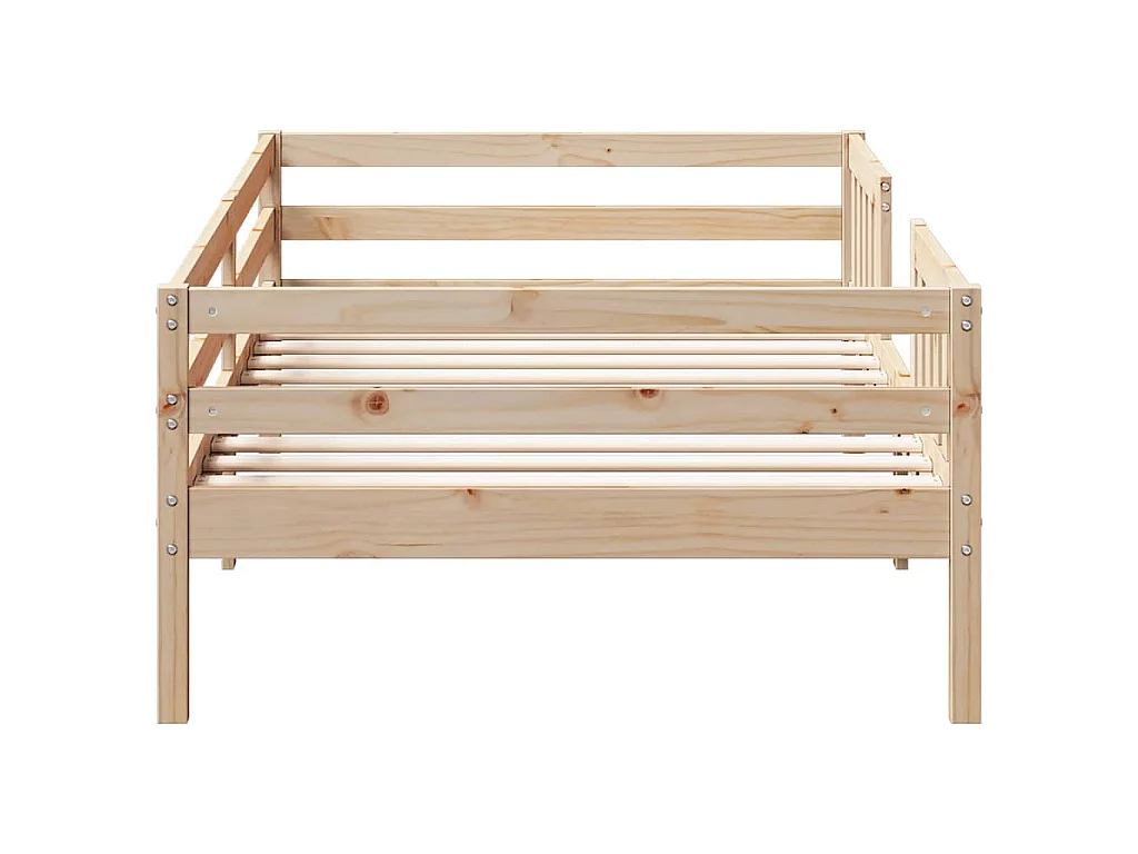 Estructura de cama sin colchón madera maciza de pino 90x200 cm