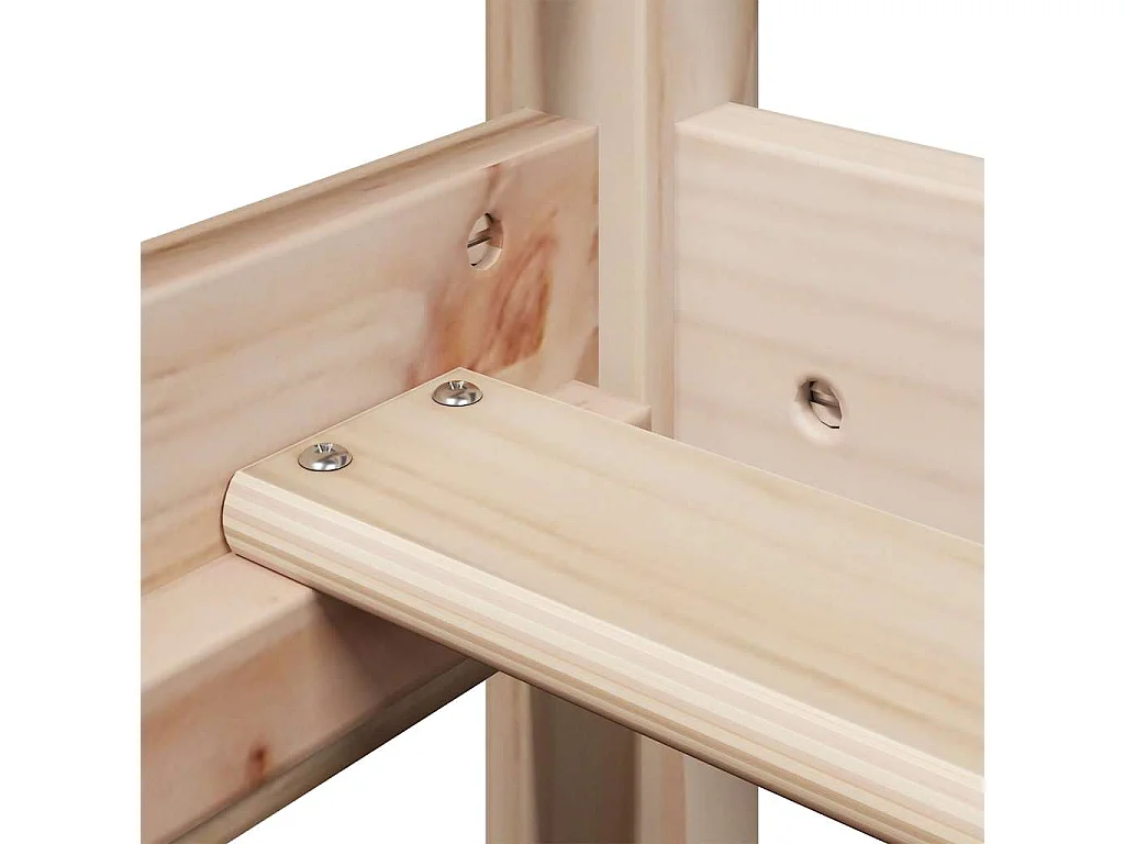 Estructura de cama sin colchón madera maciza de pino 90x200 cm