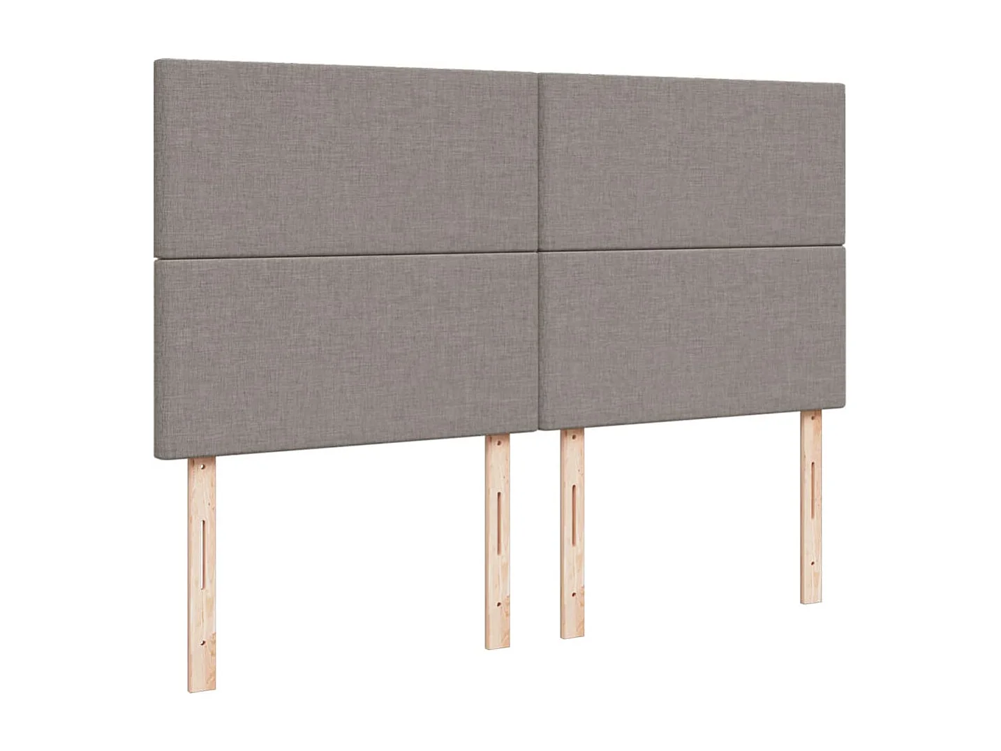 Cama box spring con colchón tela gris taupe 200x200 cm