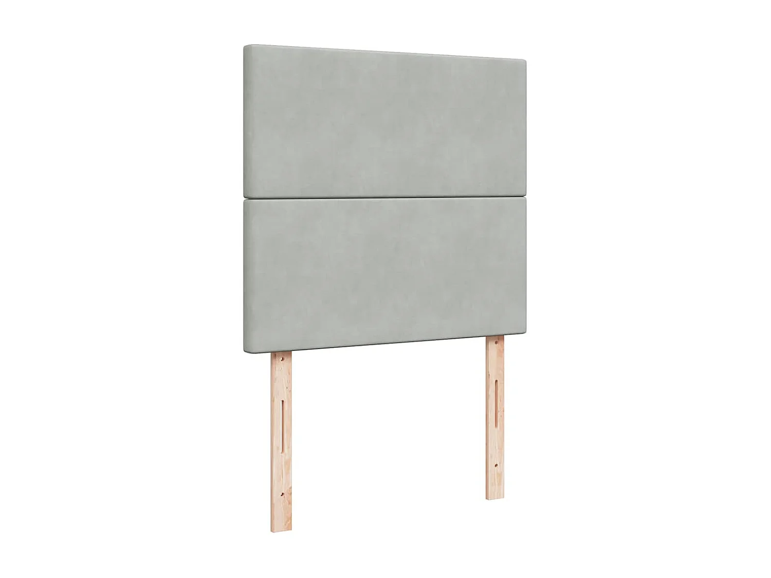 Cama box spring con colchón terciopelo gris claro 90x190 cm