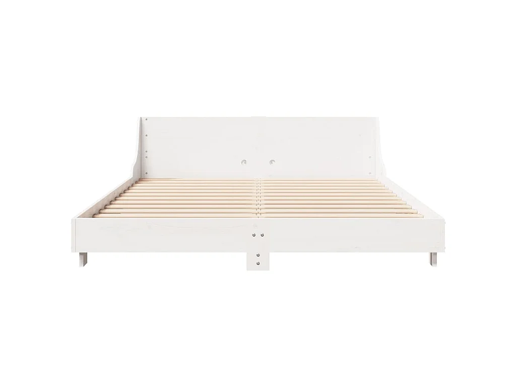 Letto senza Materasso Bianco 120x200 cm Legno Massello di Pino