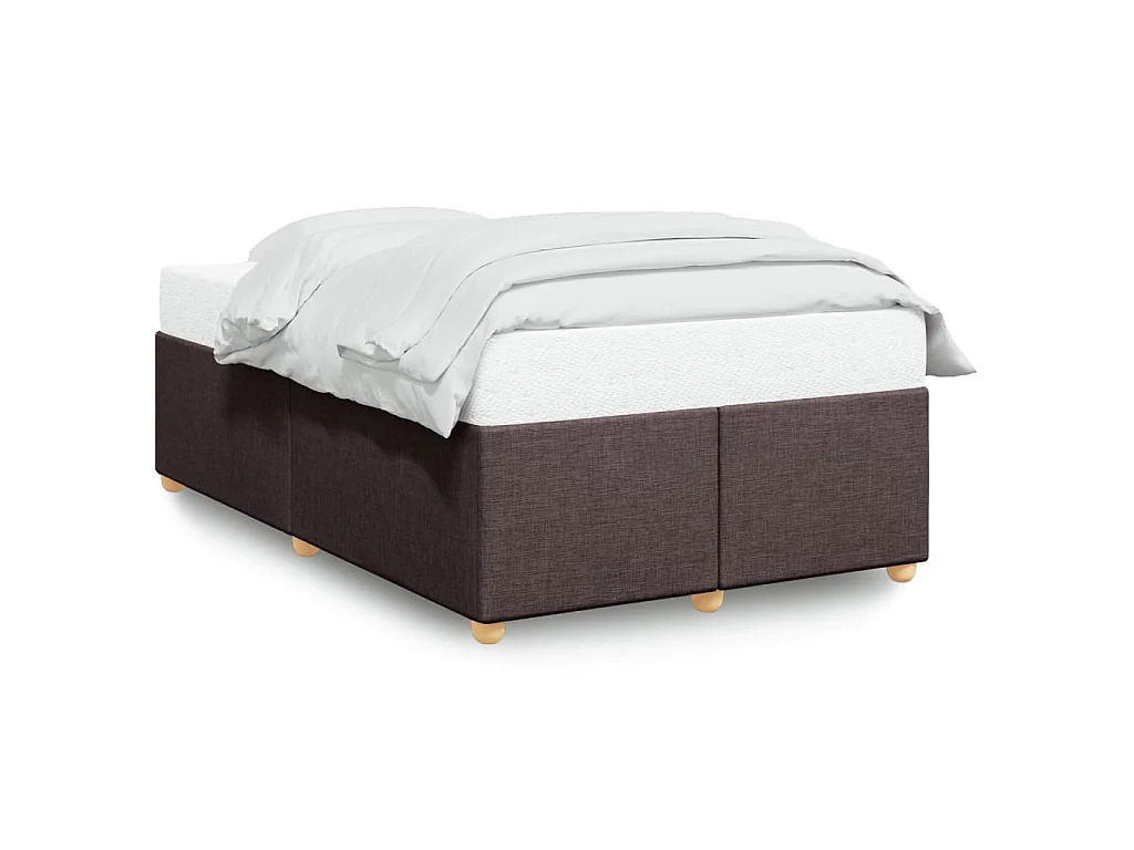 Bedframe zonder matras 120x200 cm stof donkerbruin
