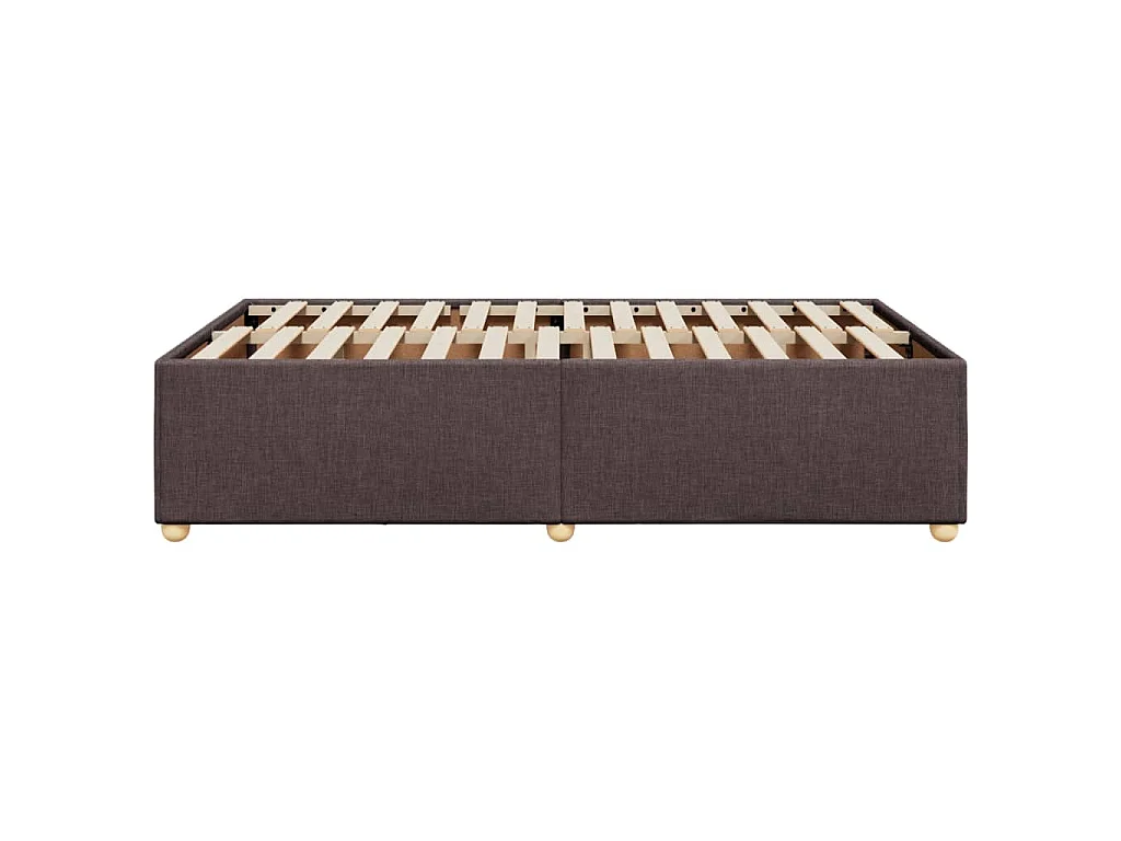 Bedframe zonder matras 120x200 cm stof donkerbruin