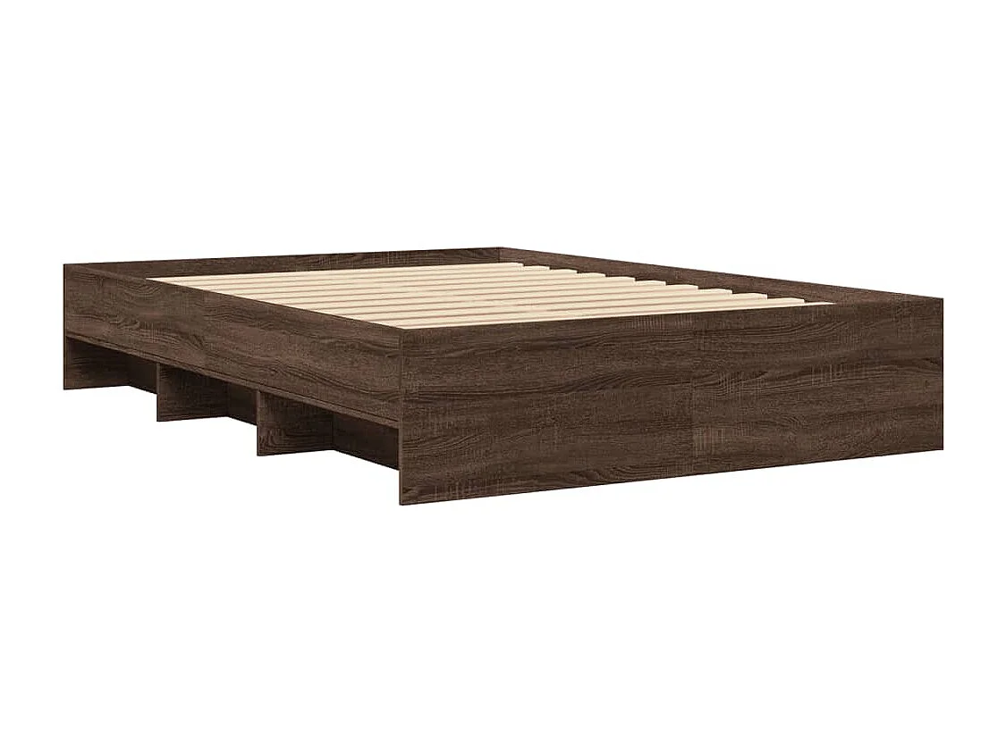 Bedframe zonder matras bewerkt hout bruin eikenkleur 120x190 cm