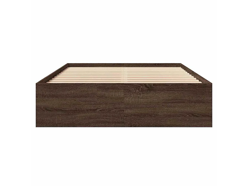 Bedframe zonder matras bewerkt hout bruin eikenkleur 120x190 cm