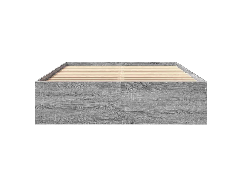 Cadre de lit sans matelas sonoma gris 140x190 cm