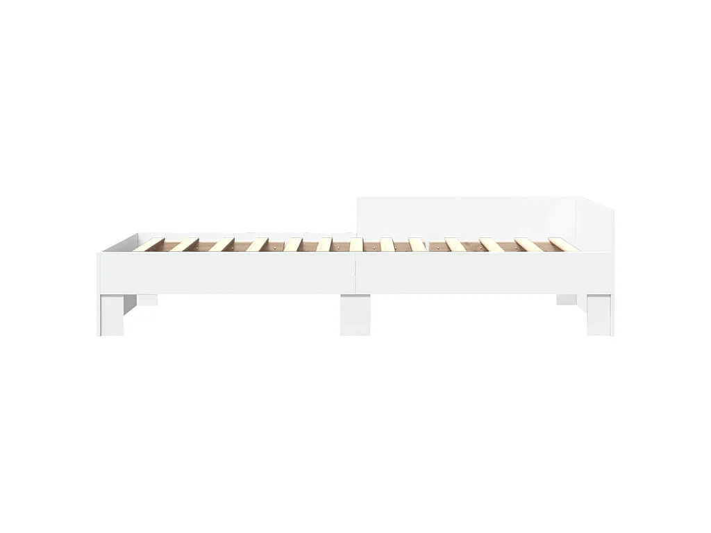 Cadre de lit sans matelas blanc 90x190 cm bois d'ingénierie