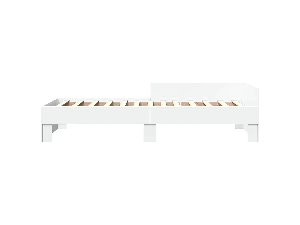Bedframe bewerkt hout wit 90x190 cm