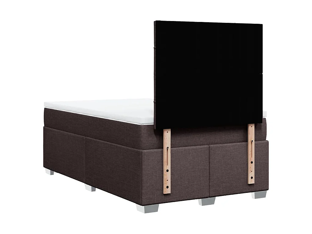 Boxspringbett mit Matratze Dunkelbraun 120x200 cm Stoff
