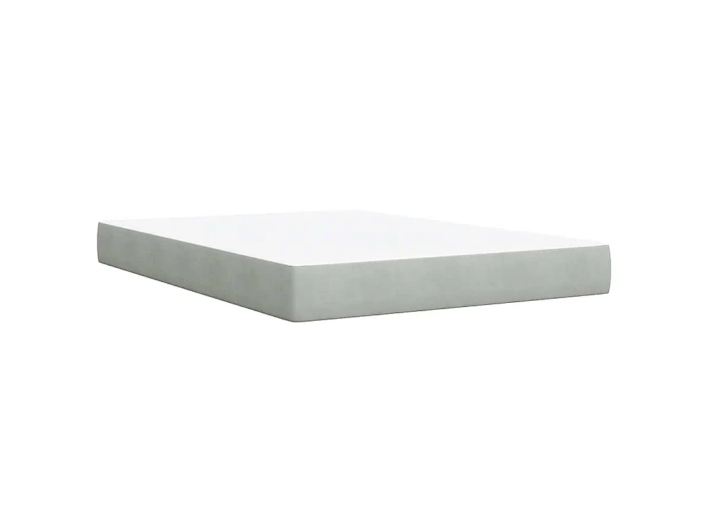 Boxspringbett mit Matratze Hellgrau 160x200 cm Samt