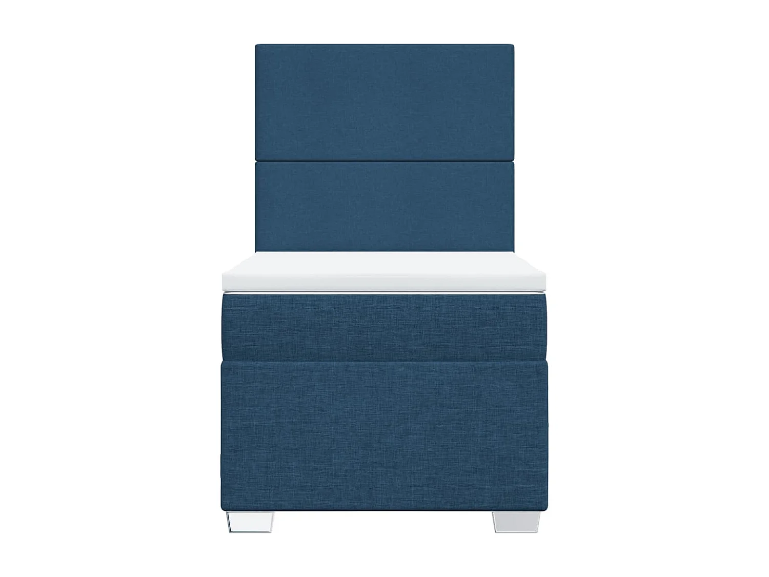 Cama com molas/colchão 90x190 cm tecido azul