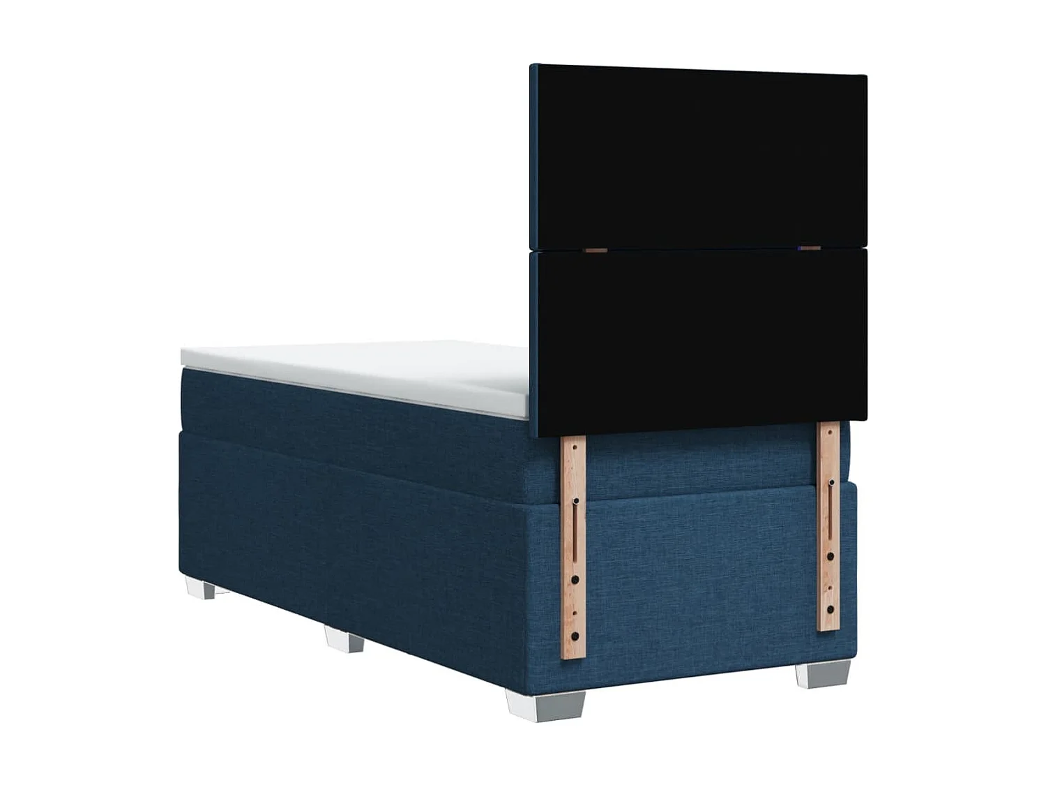 Cama com molas/colchão 90x190 cm tecido azul