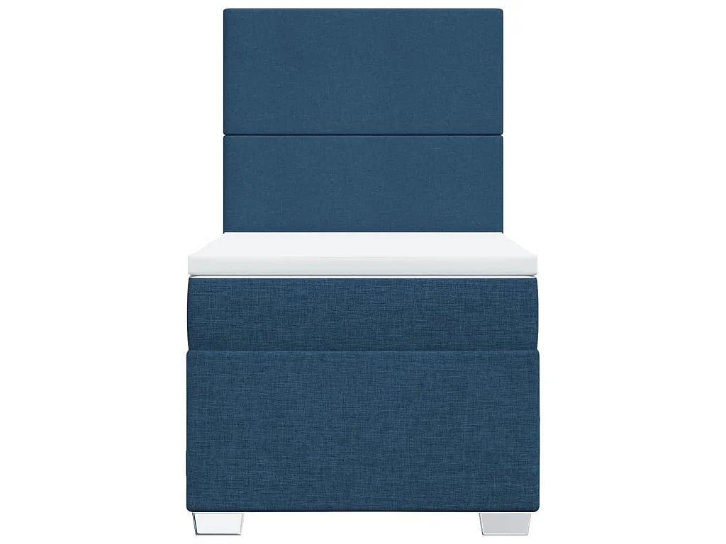 Boxspringbett mit Matratze Blau 90x190 cm Stoff