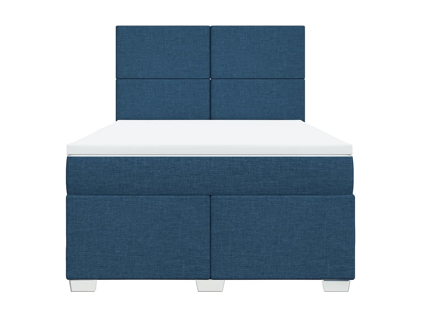Boxspring met matras stof blauw 140x200 cm