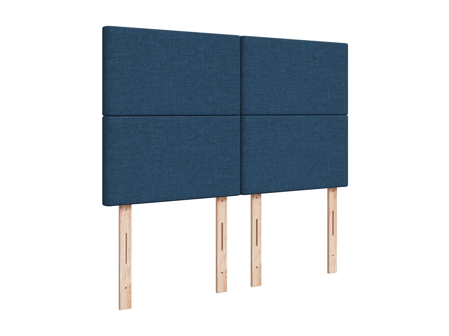 Boxspring met matras stof blauw 140x200 cm