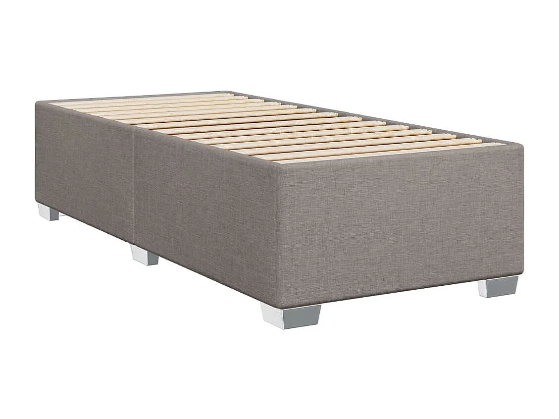 Boxspring met matras stof taupe 90x190 cm