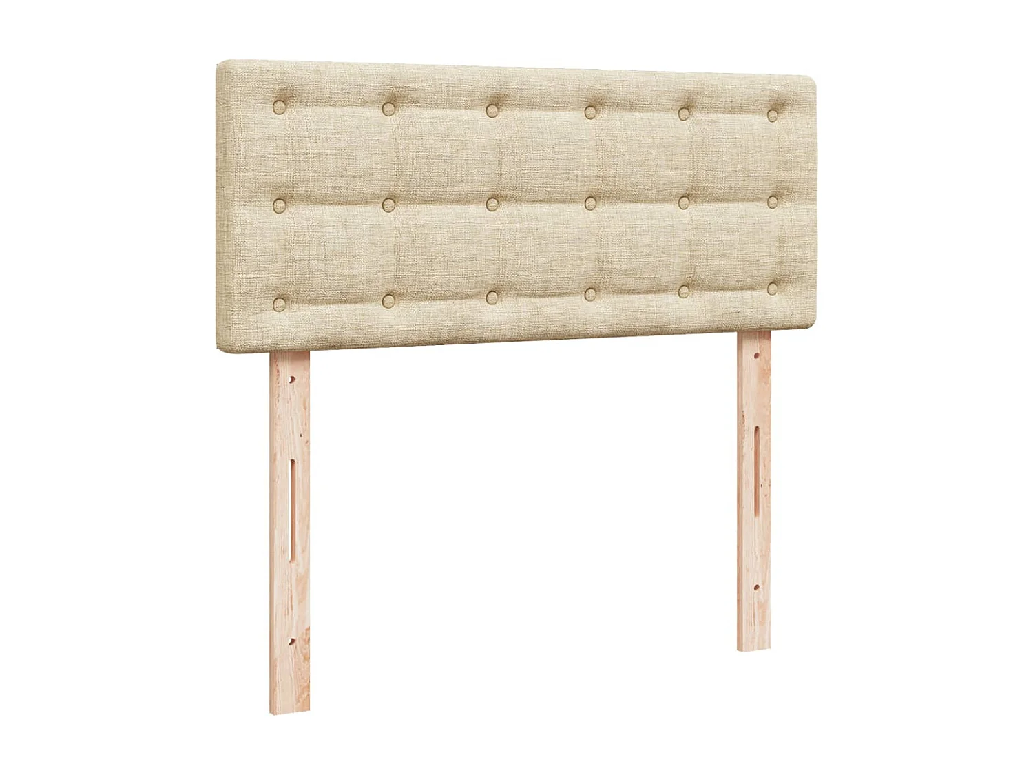 Sommier à lattes de lit avec matelas Crème 120x200 cm Tissu