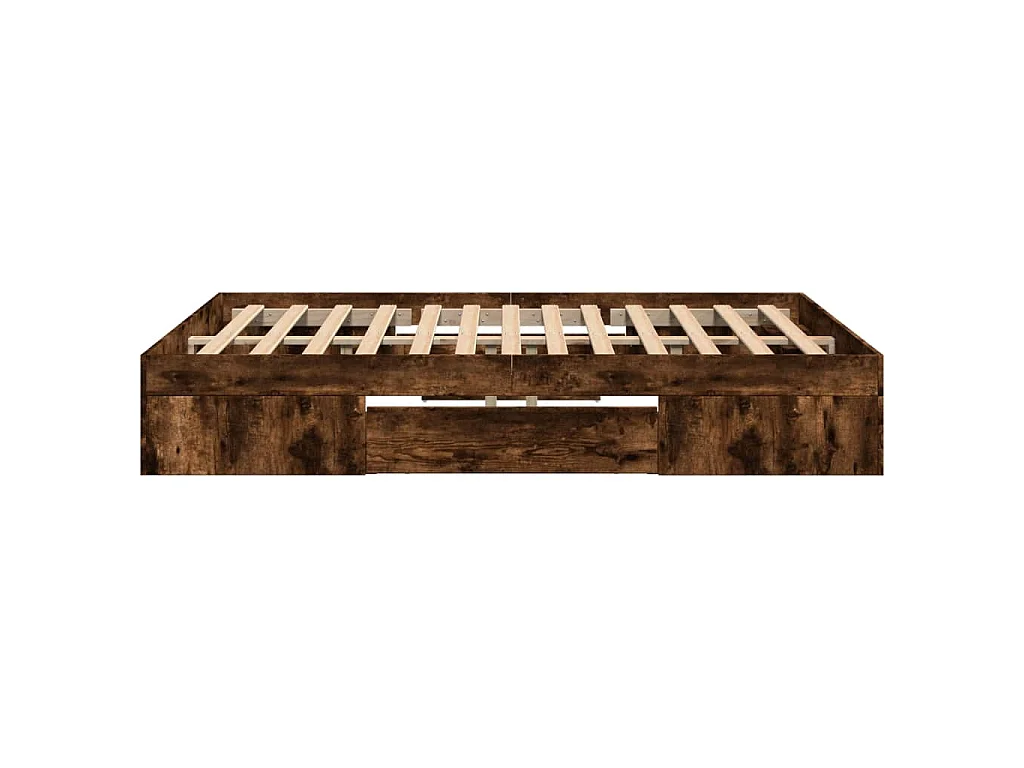 Bedframe zonder matras hout gerookt eikenkleurig 120x190 cm