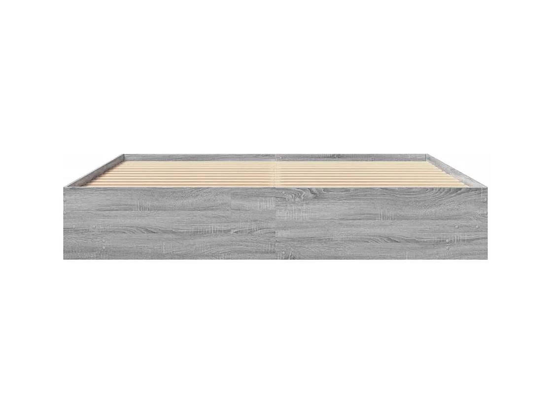 Cadre de lit sans matelas sonoma gris 180x200 cm