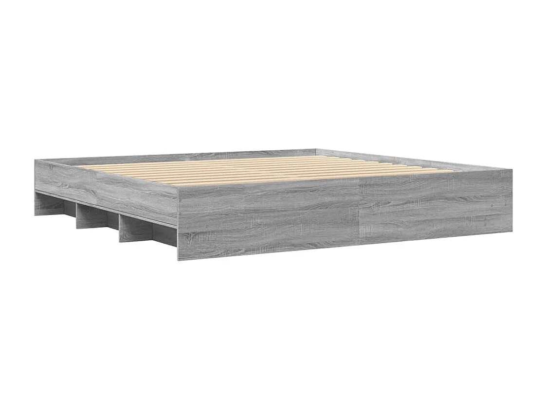 Bedframe zonder matras 180x200 cm spaanplaat grijs Sonoma