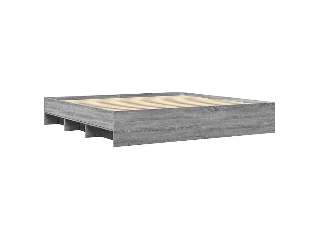Cadre de lit sans matelas sonoma gris 180x200 cm