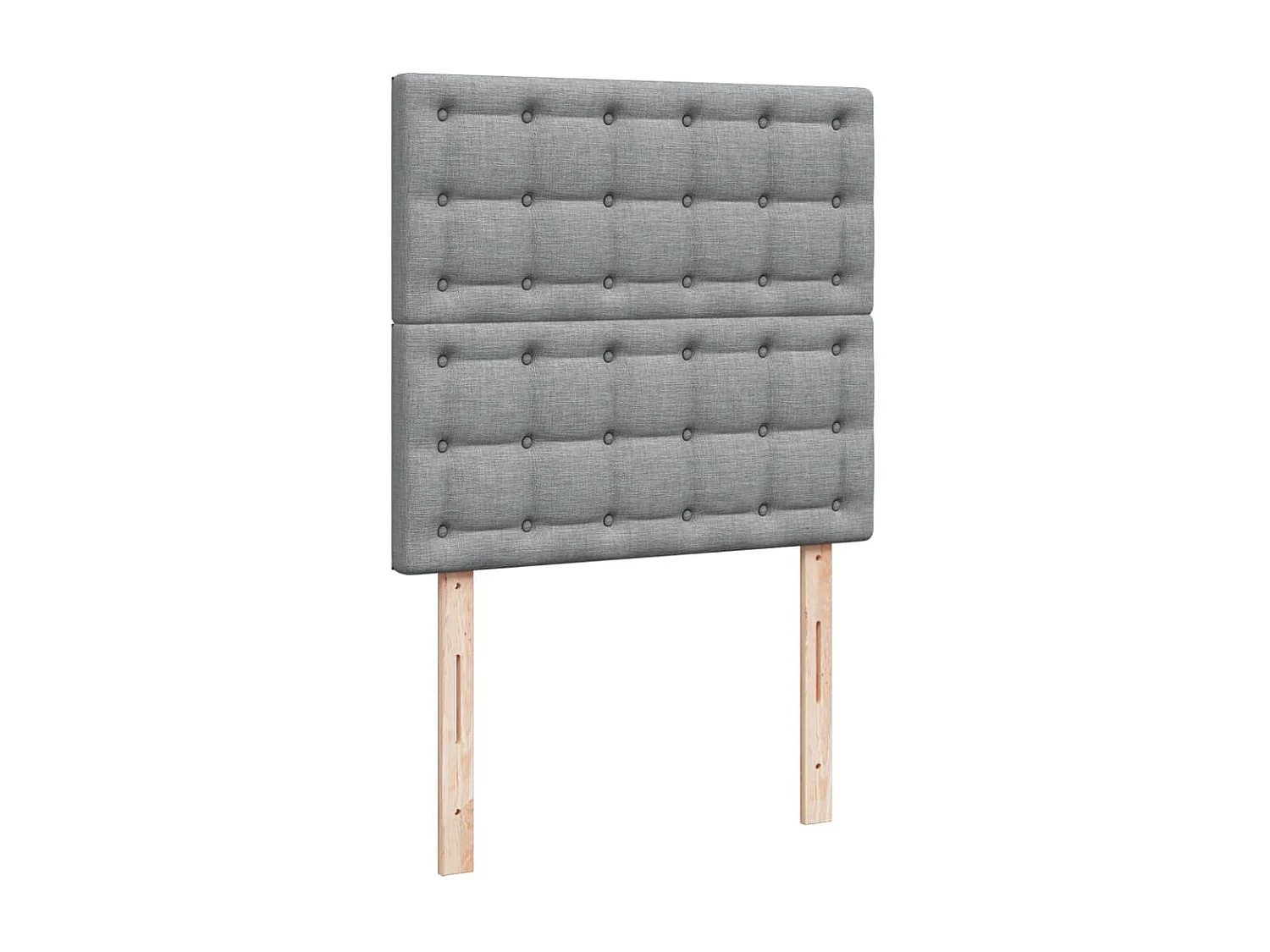 Boxspringbett mit Matratze Hellgrau 80x200 cm Stoff