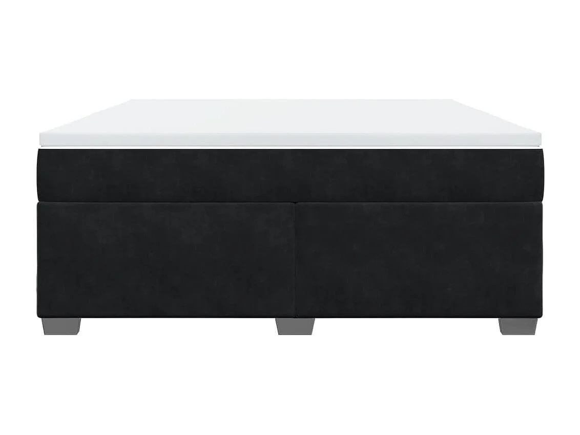 Boxspringbett mit Matratze Schwarz 180x200 cm Samt