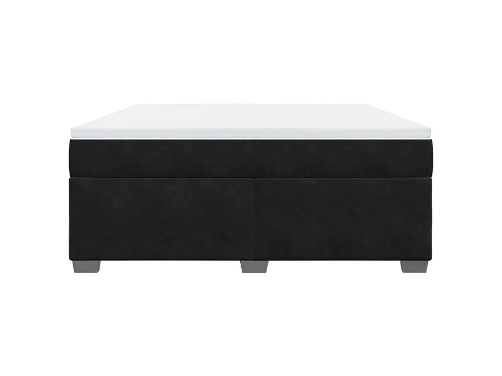 Boxspring met matras fluweel zwart 180x200 cm