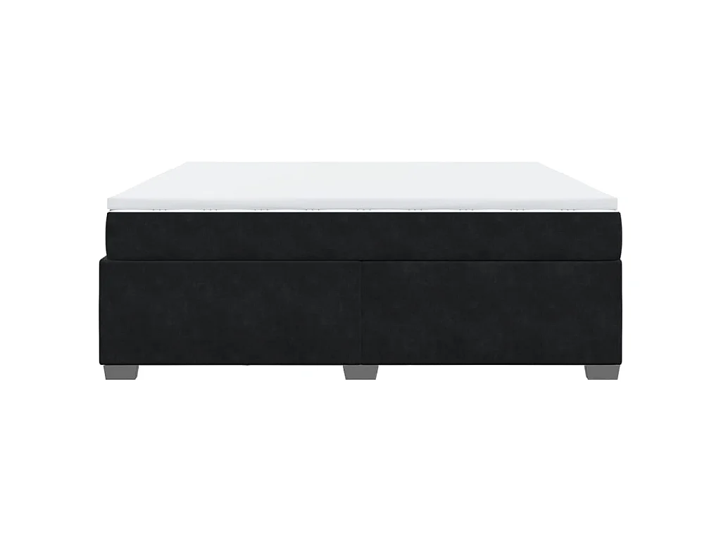 Boxspring met matras fluweel zwart 180x200 cm