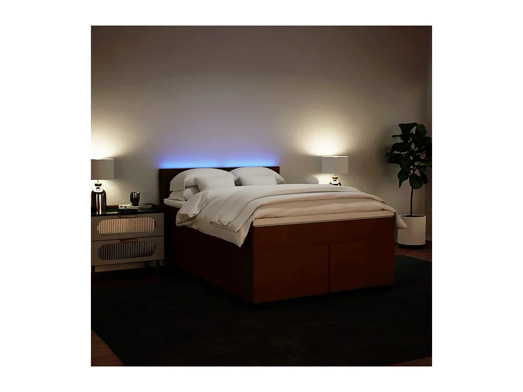 Boxspring met matras fluweel roze 140x200 cm