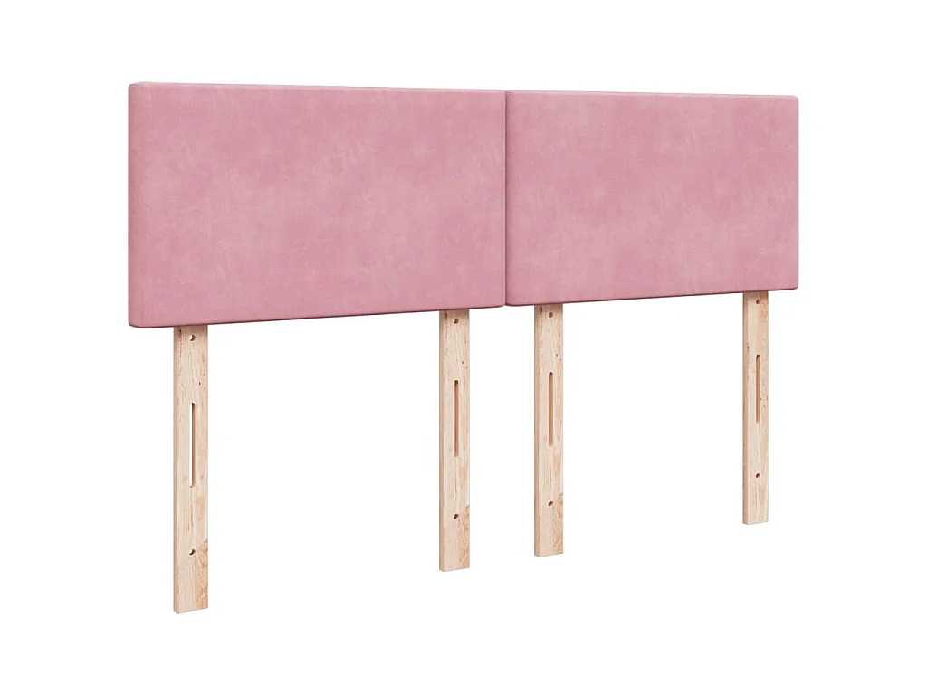Boxspringbett mit Matratze Rosa 140x200 cm Samt