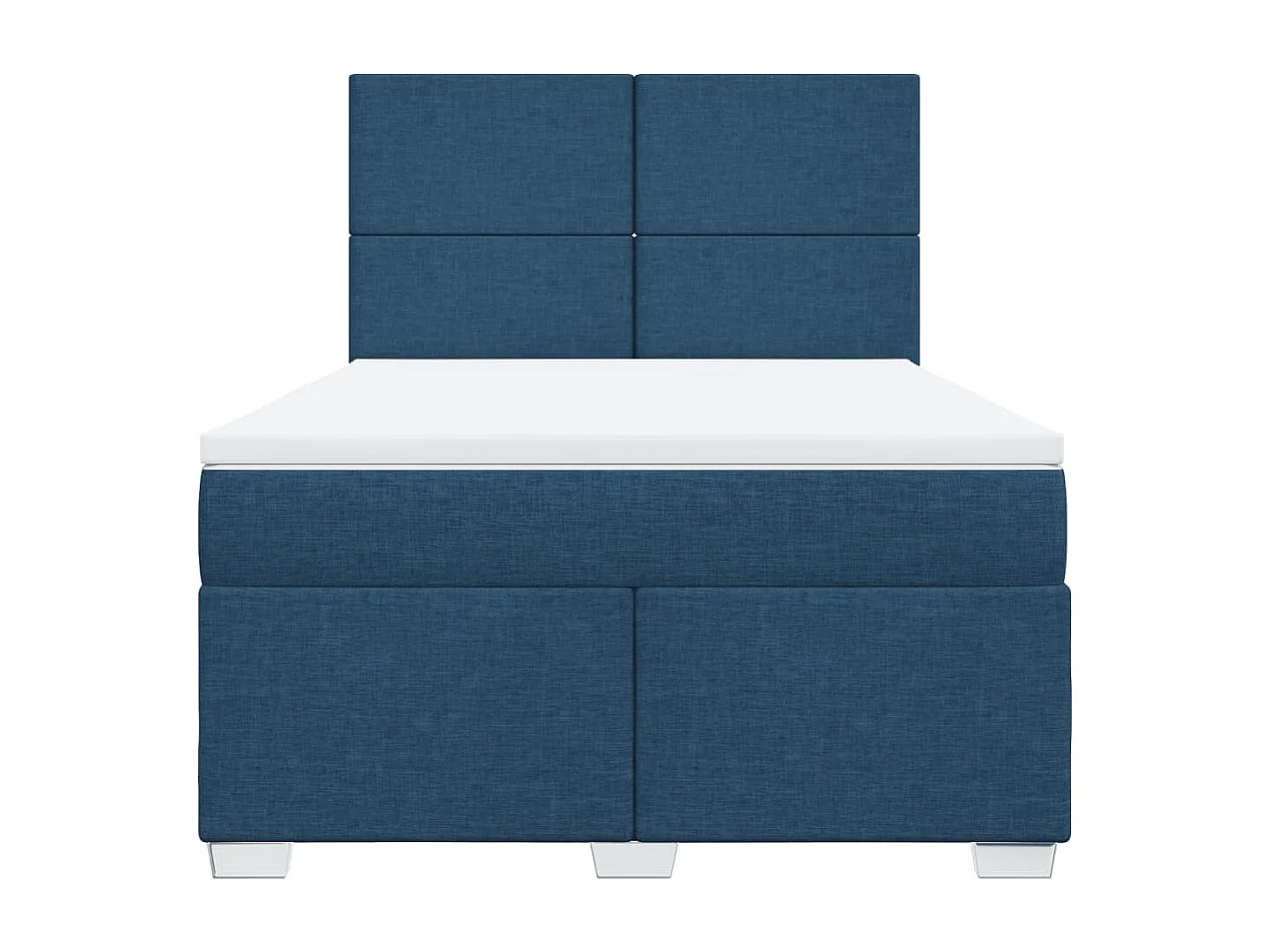 Sommier à lattes de lit avec matelas Bleu 140x190 cm Tissu