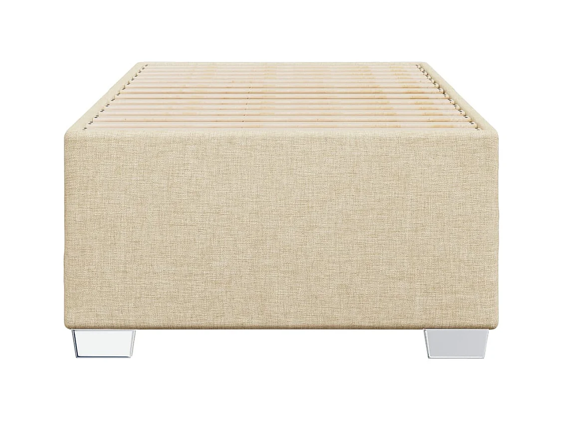 Bedframe zonder matras 90x190 cm stof crèmekleurig