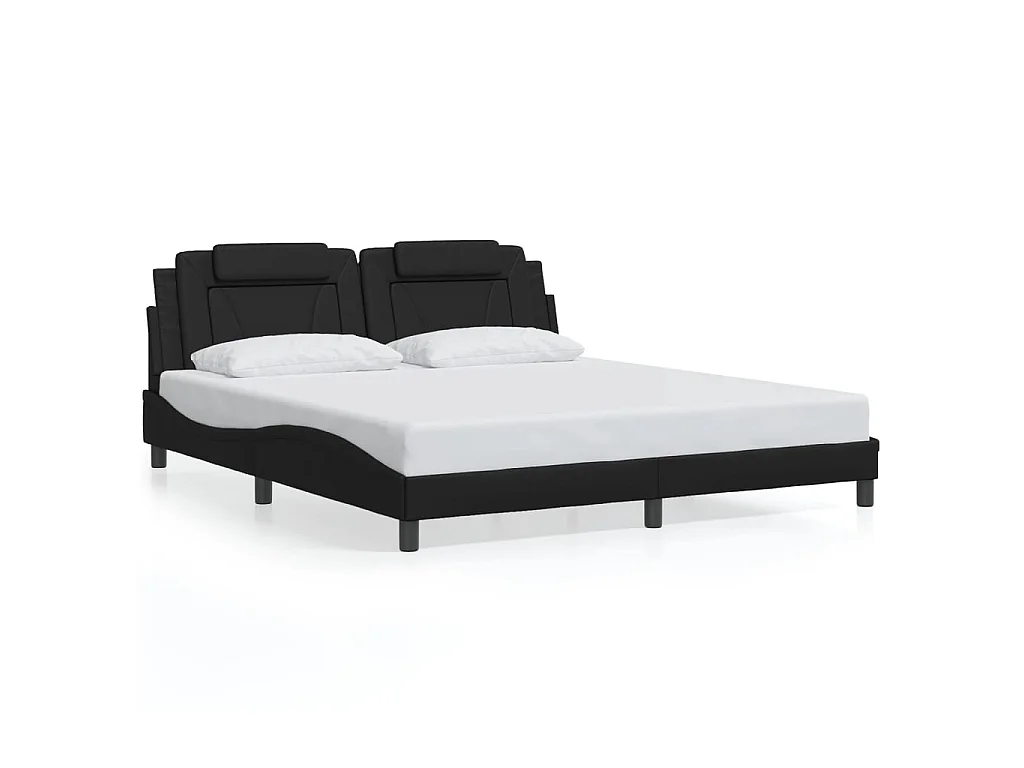 Bedframe "Viana" met LED zonder matras zwart 180x200 cm