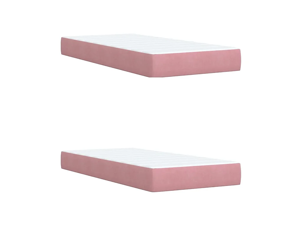 Boxspringbett mit Matratze Rosa 200x200 cm Samt