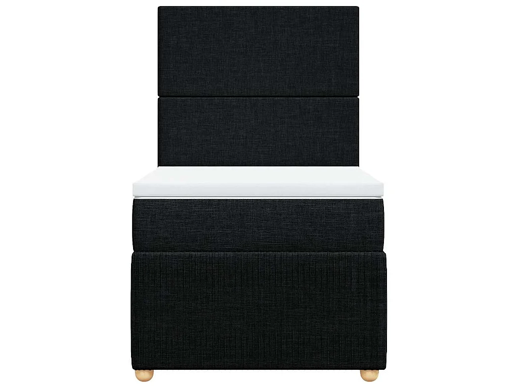 Boxspringbett mit Matratze Schwarz 90x190 cm Stoff