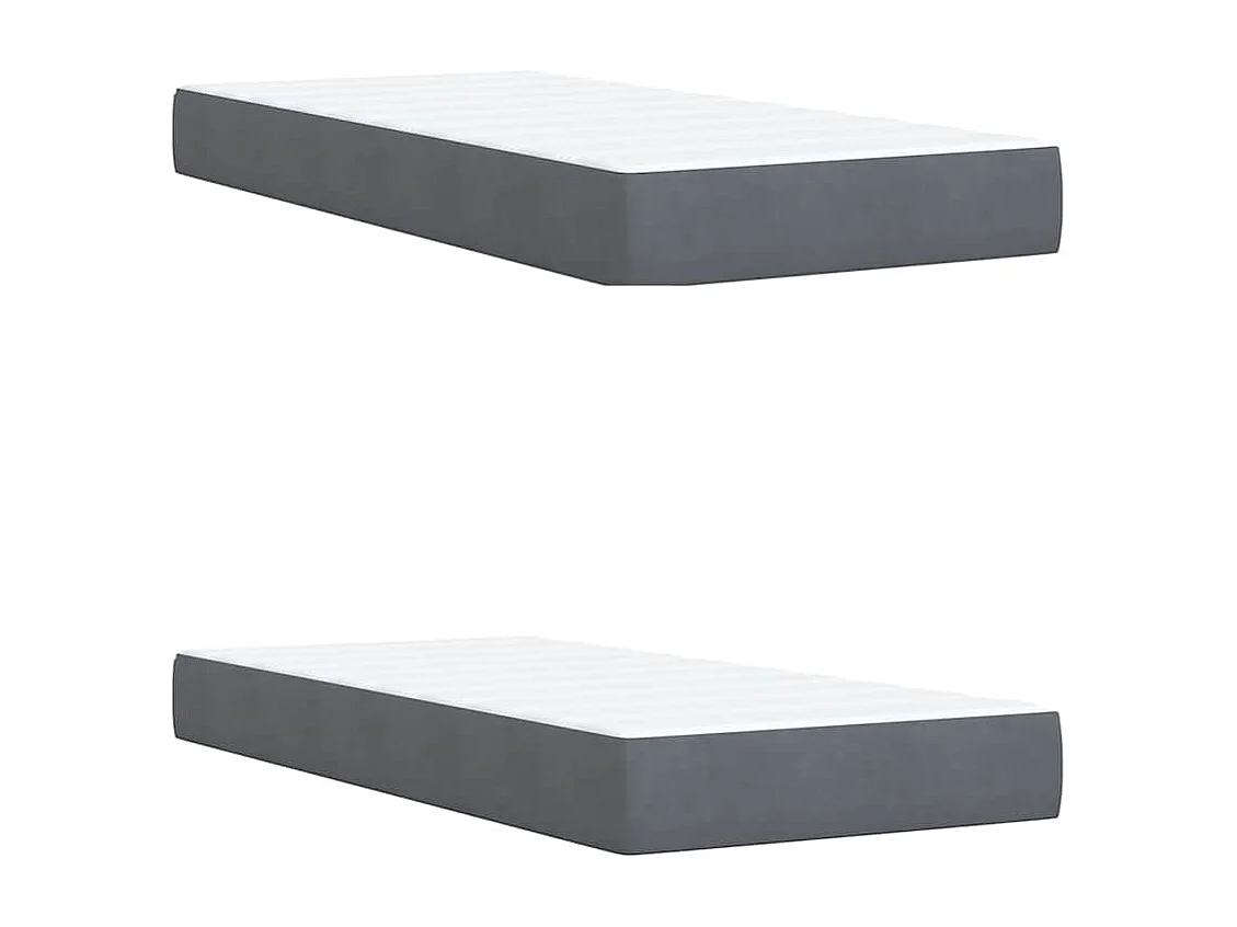 Boxspringbett mit Matratze Dunkelgrau 200x200 cm Samt