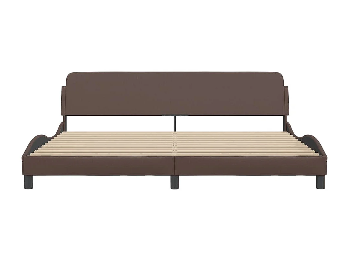 Cadre de lit Dover marron 200x200 cm similicuir