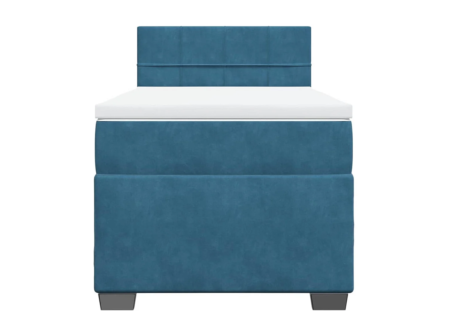 Boxspring met matras fluweel blauw 80x200 cm