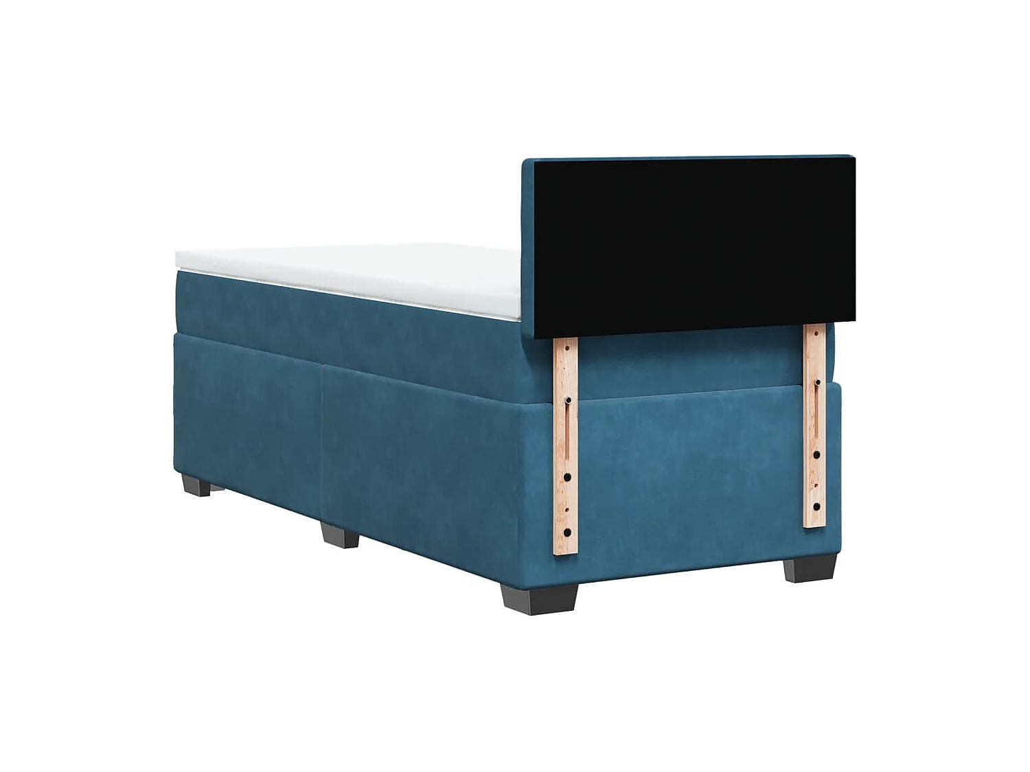 Sommier à lattes de lit avec matelas Bleu foncé 100x200 cm