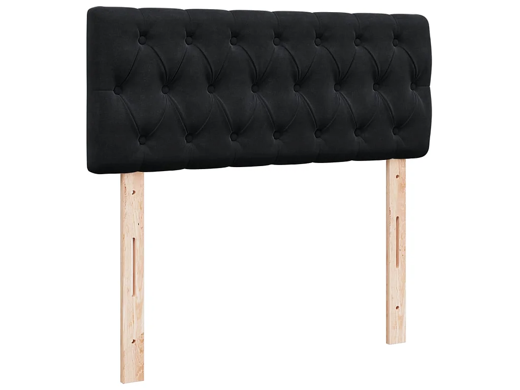 Boxspring met matras fluweel zwart 120x190 cm