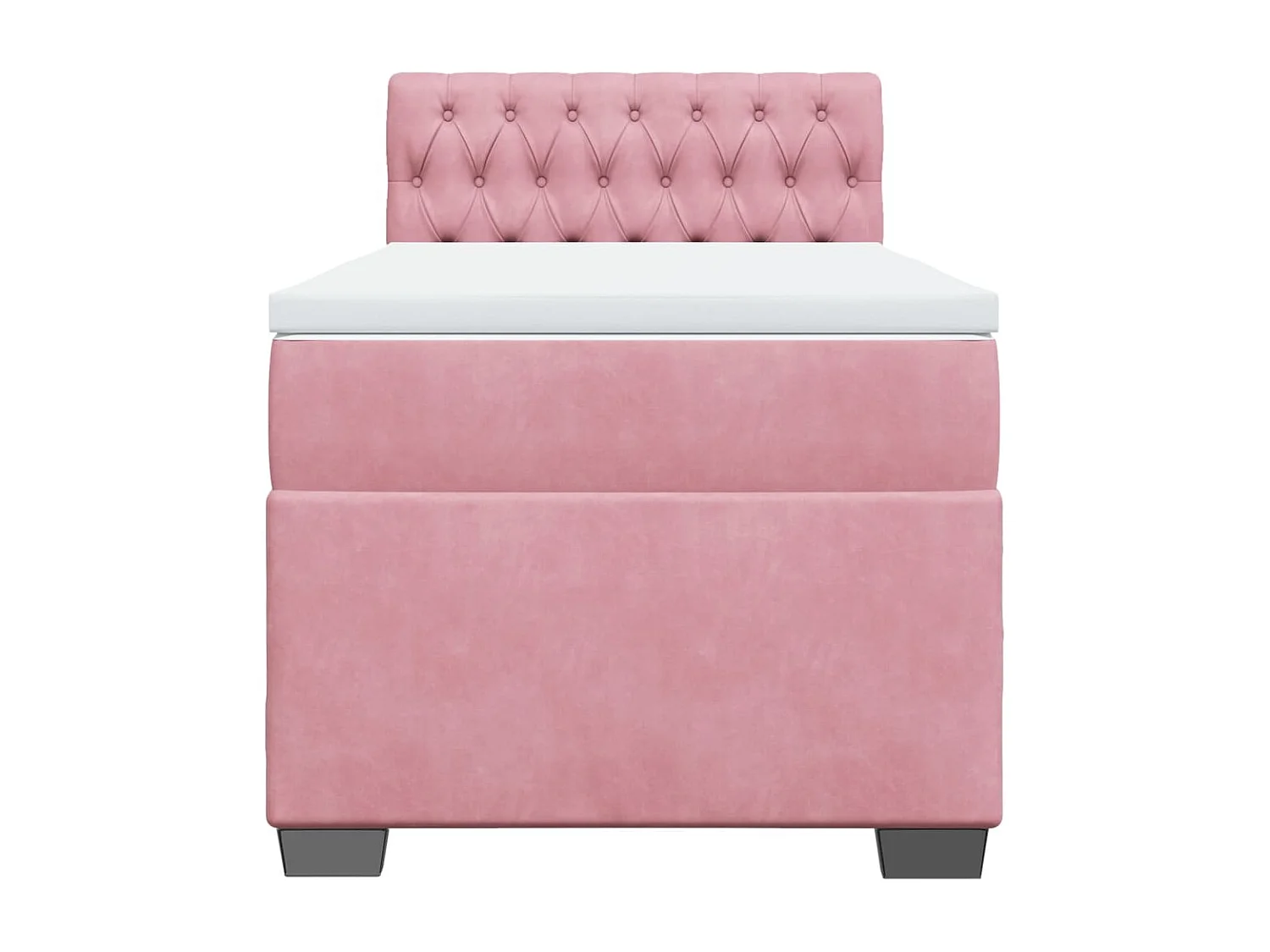 Sommier à lattes de lit avec matelas Rose 100x200 cm Velours