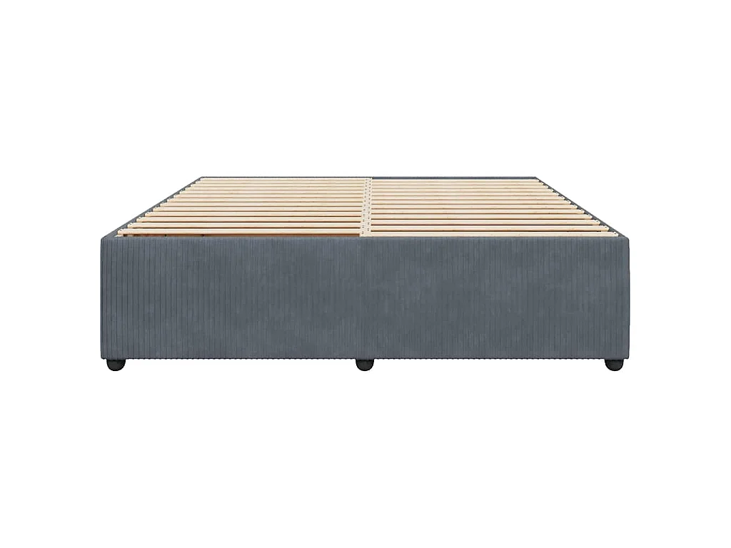 Bettgestell ohne Matratze Dunkelgrau 200x200 cm Samt