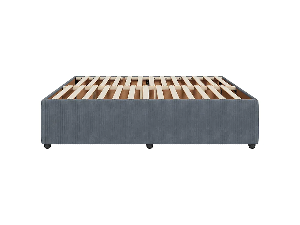 Bettgestell ohne Matratze Dunkelgrau 200x200 cm Samt