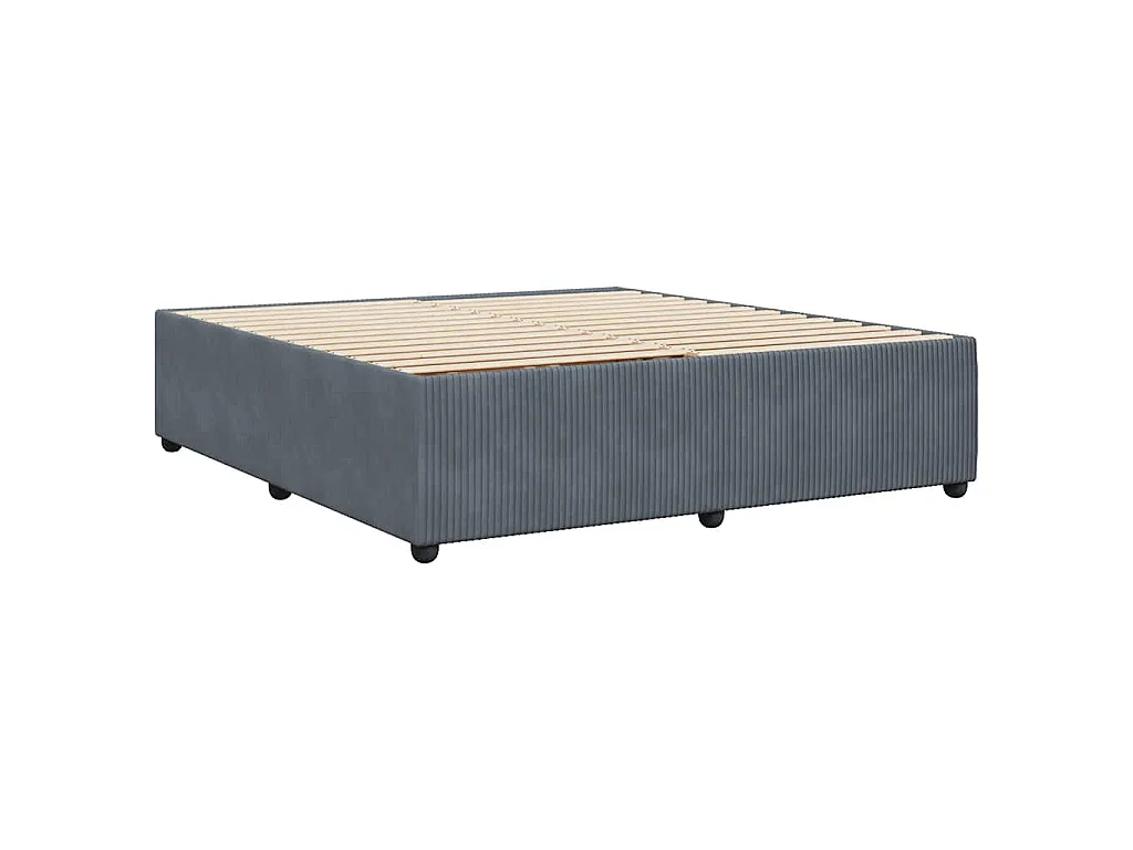 Bettgestell ohne Matratze Dunkelgrau 200x200 cm Samt