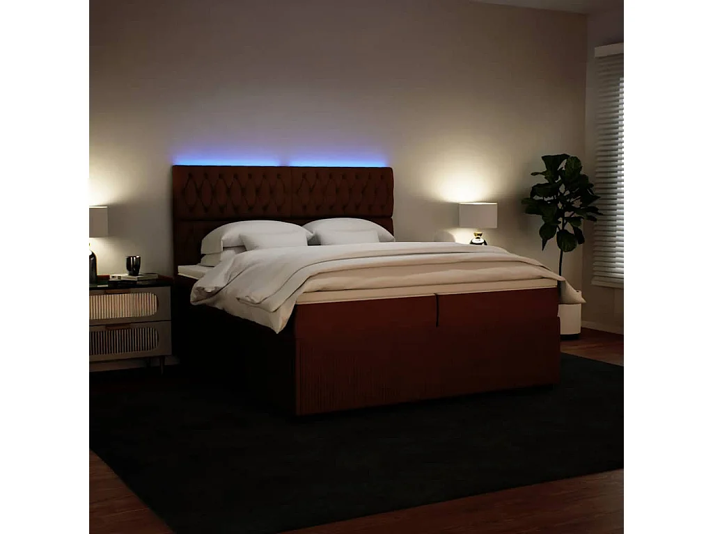 Cama box spring con colchón terciopelo rosa 200x200 cm